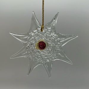 Vintage Handspun Glass Christmas Star Ornament